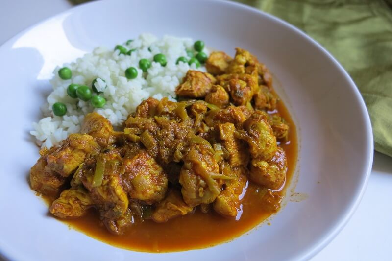 鶏むね肉とポロ葱の簡単カレー