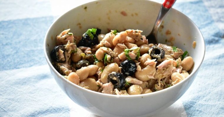 ツナ缶（鯖缶）と白インゲン豆の簡単サラダ