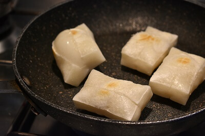 mochi in cottura zenzai