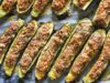 barchette di zucchine, zucchine ripiene, ズッキーニ・ボート、ズッキーニの肉詰め